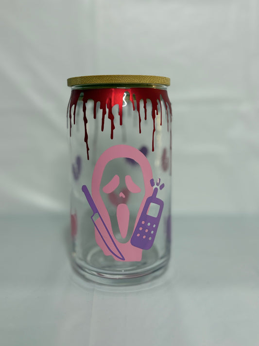 Ghostface Beer Can Glass