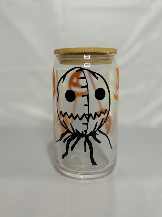 Sam Trick r Treat Beer Can Glass
