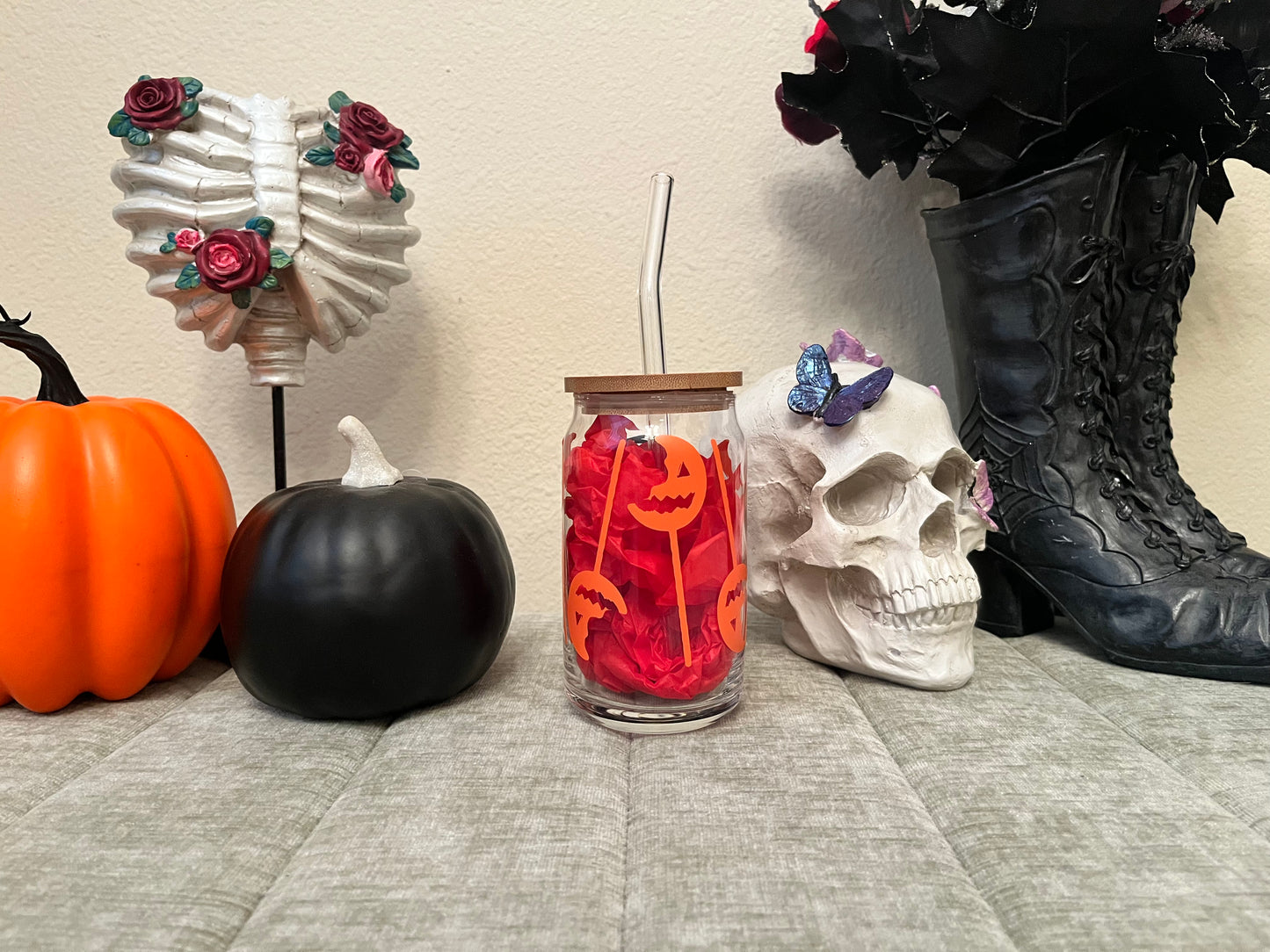 Trick-r-treat Beer Can Glass